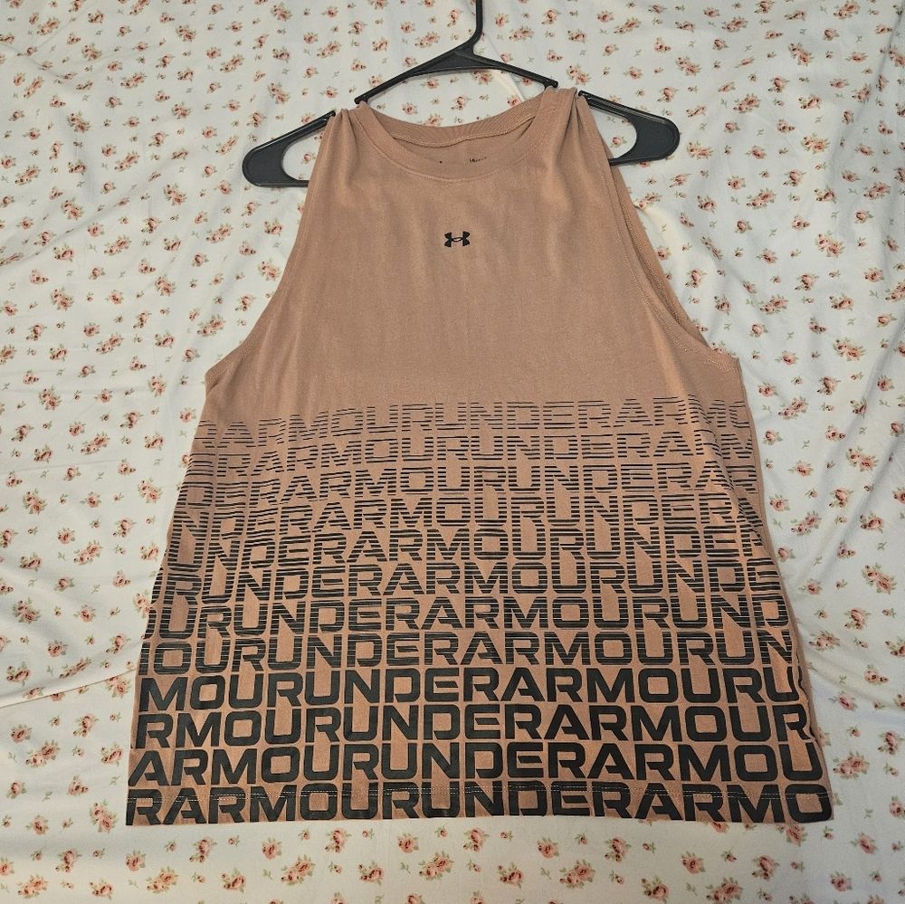 Dark Pink Sleeveless UnderArmour Workout Top